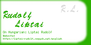 rudolf liptai business card